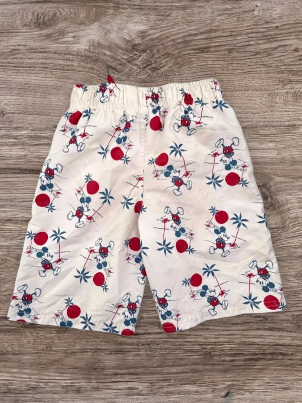 Junk Food Disney Mickey Mouse Rash Guard Swim Set Top Trunks Boys 8-10 M/L